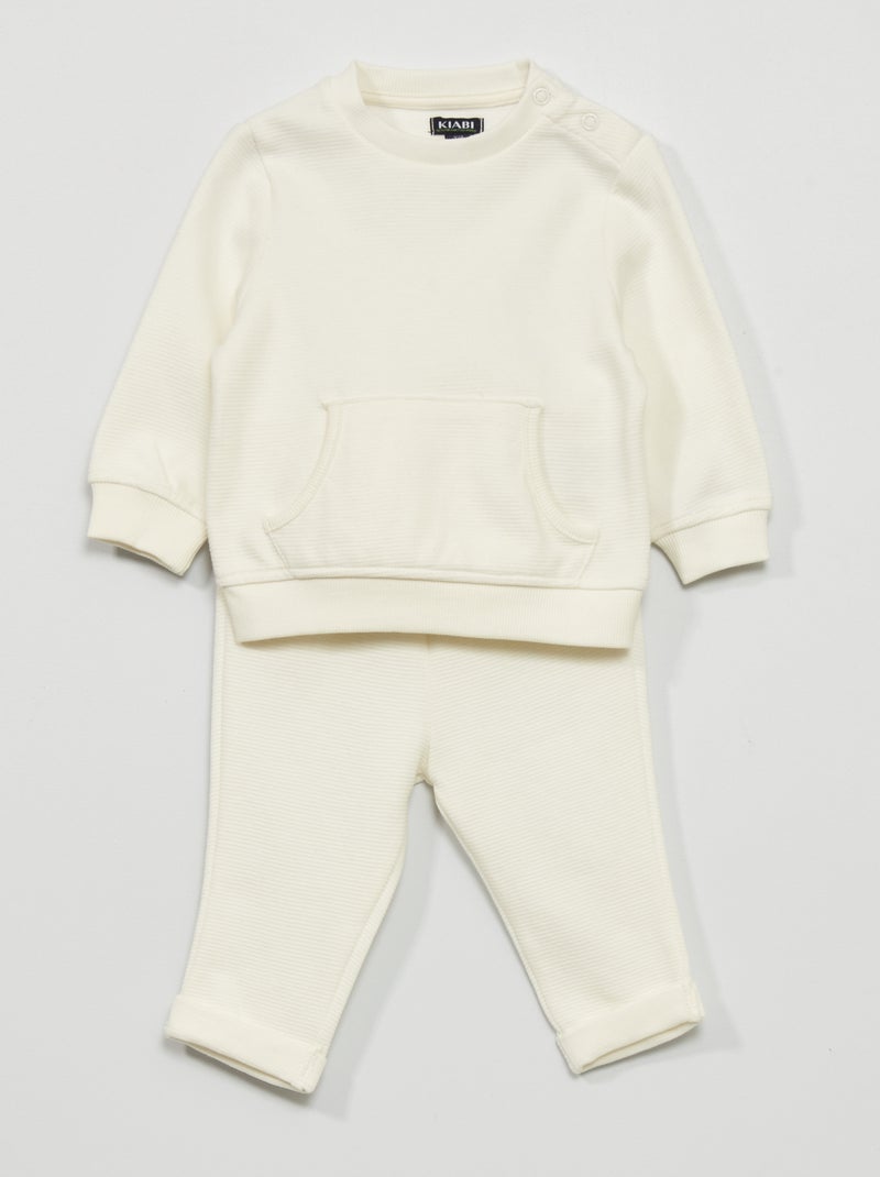 Setje met T-shirt + joggingbroek - 2-delig WIT - Kiabi