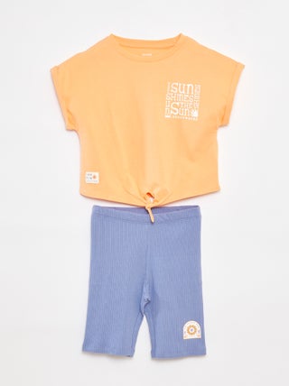 Setje met T-shirt + korte legging - Grafik Edition