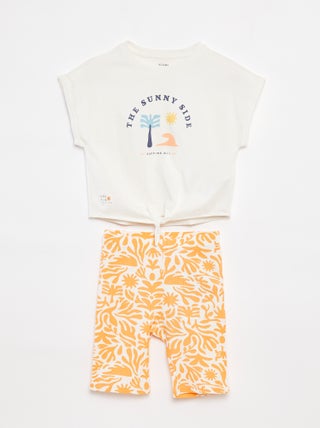 Setje met T-shirt + korte legging - Grafik Edition