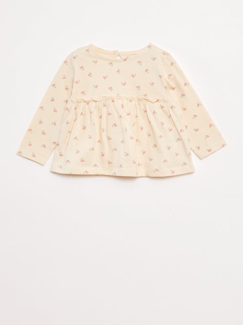 Setje met T-shirt + legging met ribbeltextuur - 2-delig - Kiabi