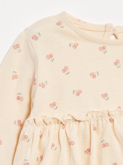 Setje met T-shirt + legging met ribbeltextuur - 2-delig - Kiabi