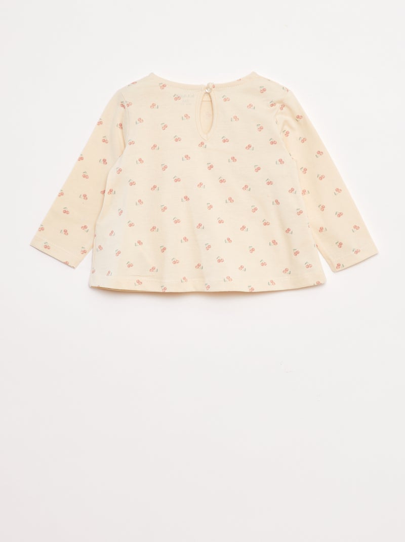 Setje met T-shirt + legging met ribbeltextuur - 2-delig Blauw - Kiabi