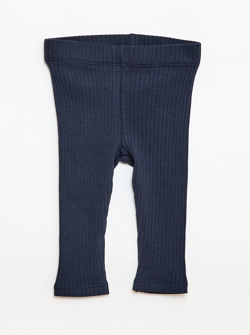 Setje met T-shirt + legging met ribbeltextuur - 2-delig Wit - Kiabi