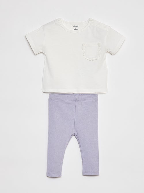 Setje met T-shirt met korte mouw + legging - 2-delig - Kiabi