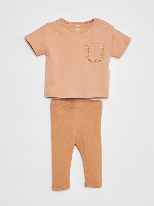Setje met T-shirt met korte mouw + legging - 2-delig - Kiabi
