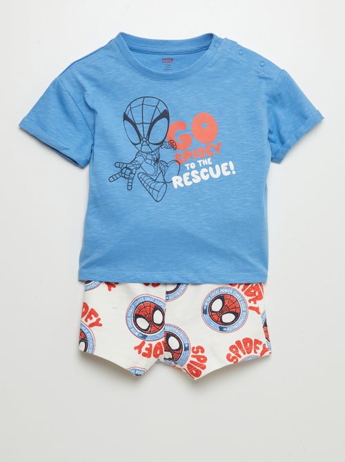 Setje met T-shirt + short met Spider-Man-print 2-delig - Kiabi