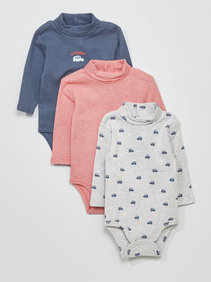 Setje rompertjes met col BLAUW - Kiabi