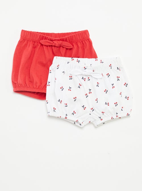 Setje shorts met strikjes - 2-delig - Kiabi