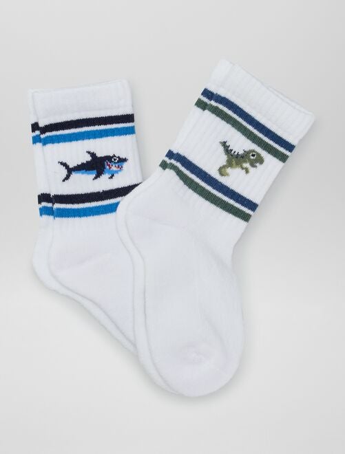 Setje sokken met dinosaurusprint - 2 paar - Kiabi