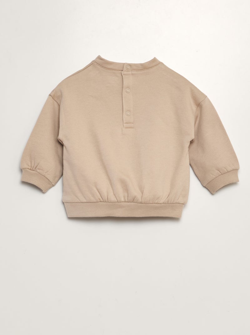 Setje: sweater + joggingbroek - 2-delig BIEGE - Kiabi