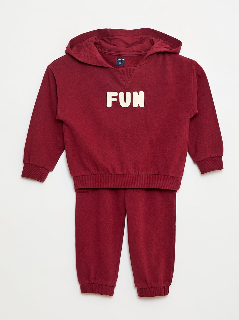 Setje: sweater + joggingbroekje Rood - Kiabi