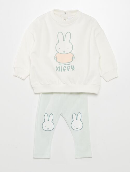 Setje: Sweater met konijnprint + legging - 2-delig - Kiabi