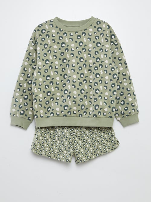 Setje: sweater + short met print - 2-delig - Kiabi