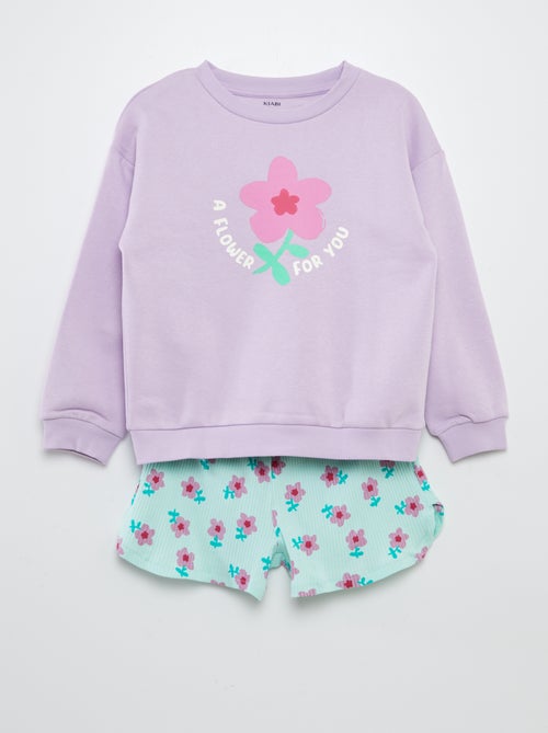 Setje: sweater + short met print - 2-delig - Kiabi