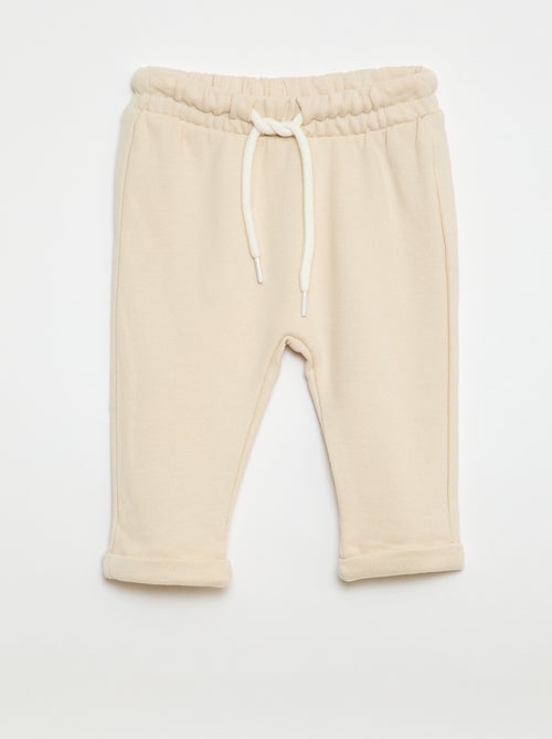 Setje van 2 joggingbroeken van french terry - Kiabi