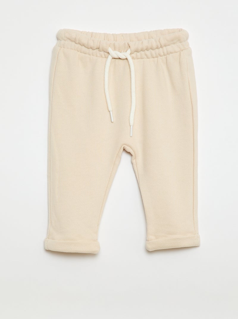 Setje van 2 joggingbroeken van french terry Grijs - Kiabi