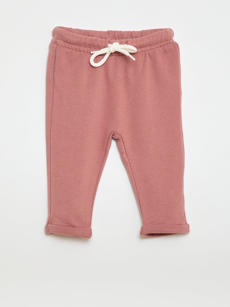 Setje van 2 joggingbroeken van french terry Rose - Kiabi