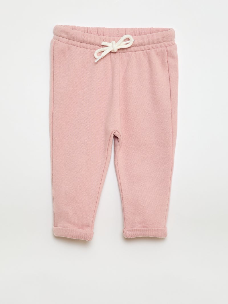 Setje van 2 joggingbroeken van french terry Rose - Kiabi