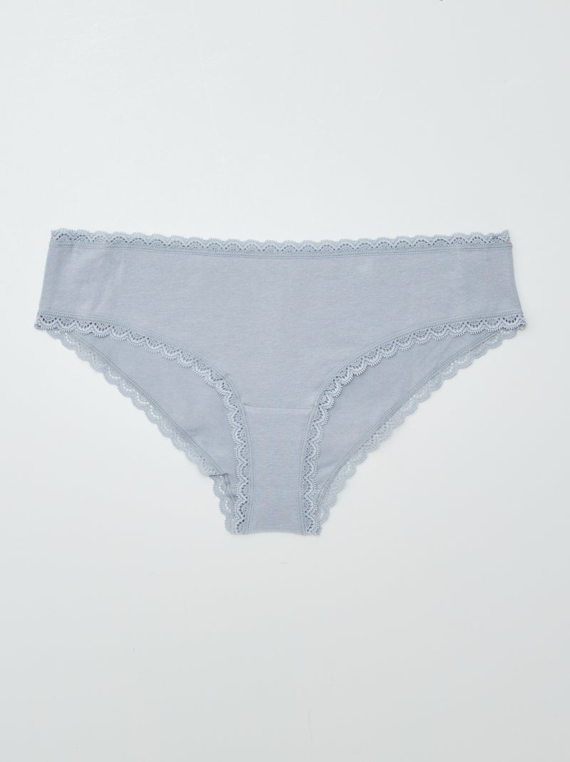 Setje van 2 katoenen hipsters BLAUW - Kiabi