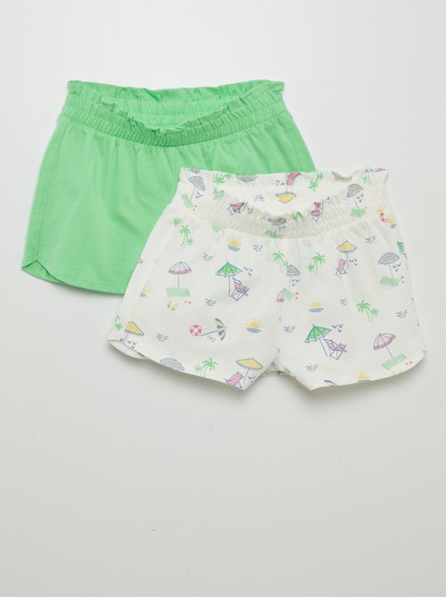 Setje van 2 lichte shorts - 2-delig - Kiabi