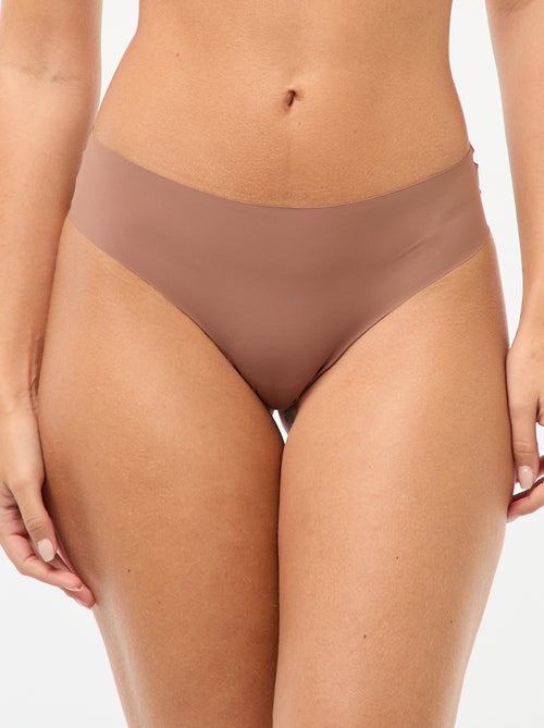 Setje van 2 onzichtbare slips in microvezel - Kiabi