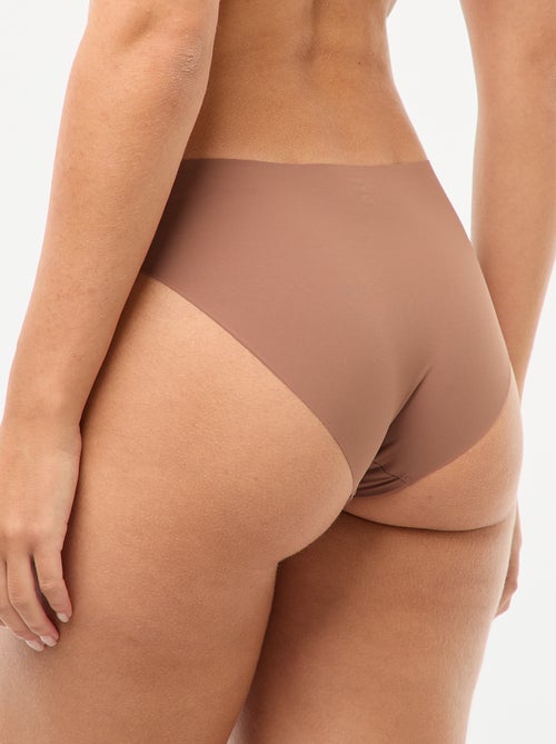 Setje van 2 onzichtbare slips in microvezel - Kiabi