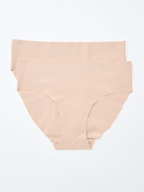 Setje van 2 onzichtbare slips in microvezel - Kiabi