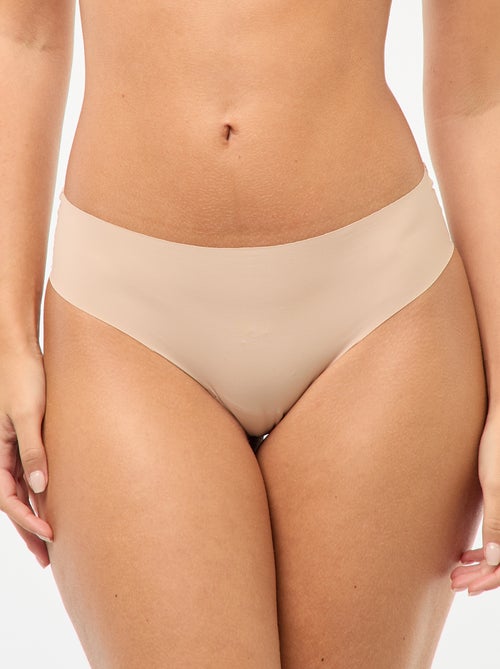 Setje van 2 onzichtbare slips in microvezel - Kiabi