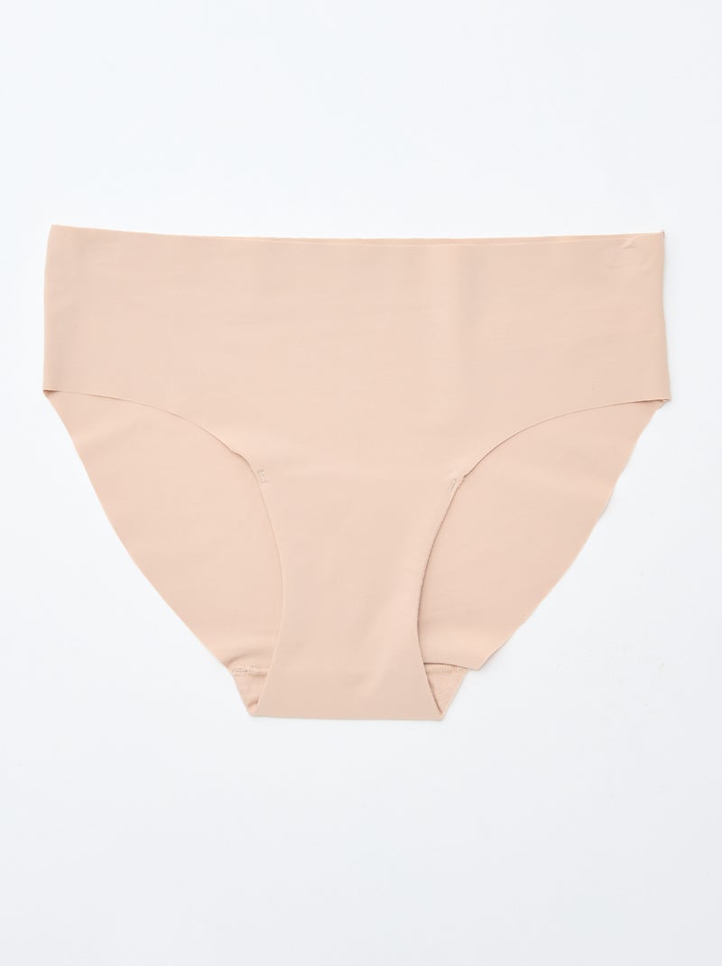 Setje van 2 onzichtbare slips in microvezel Rose - Kiabi