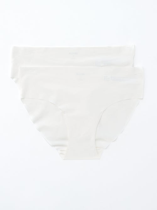 Setje van 2 onzichtbare slips in microvezel - Kiabi