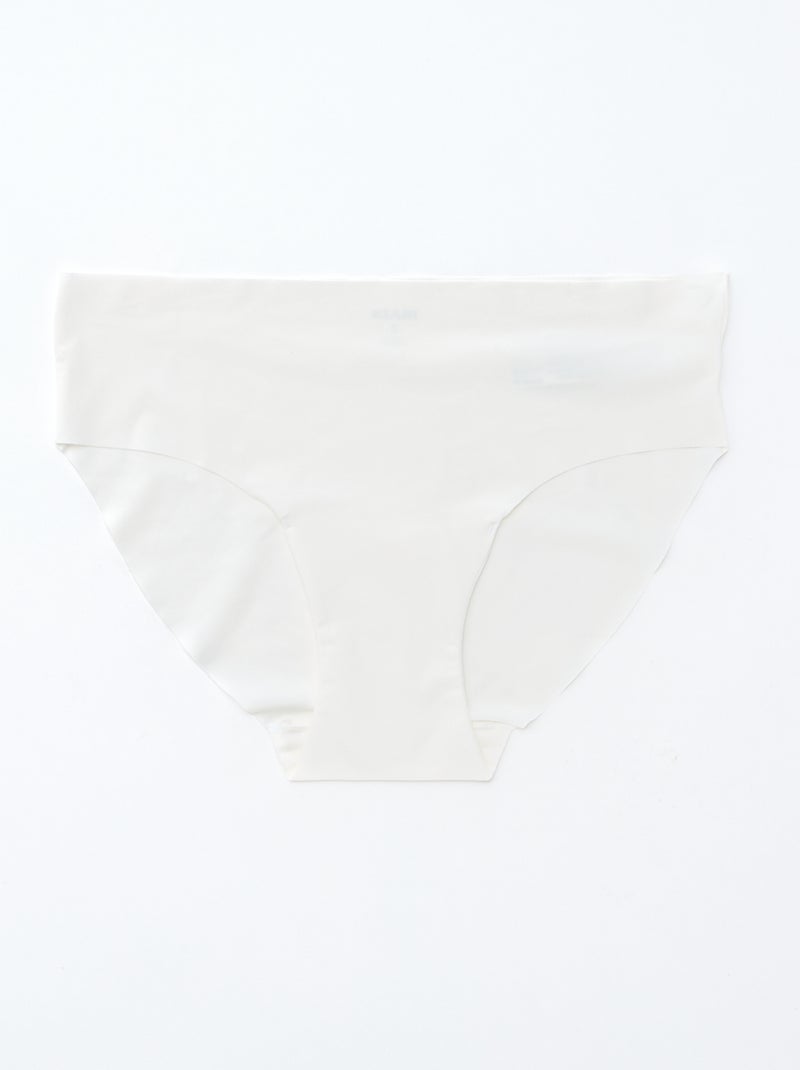 Setje van 2 onzichtbare slips in microvezel Wit - Kiabi