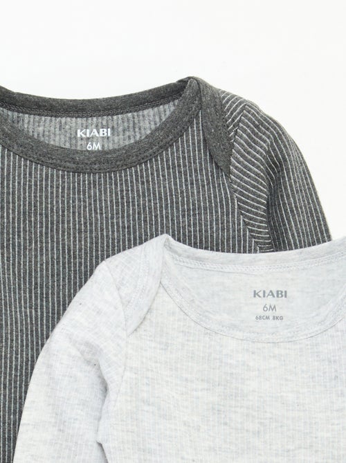 Setje van 2 rompertjes van thermoregulerende tricot - Kiabi