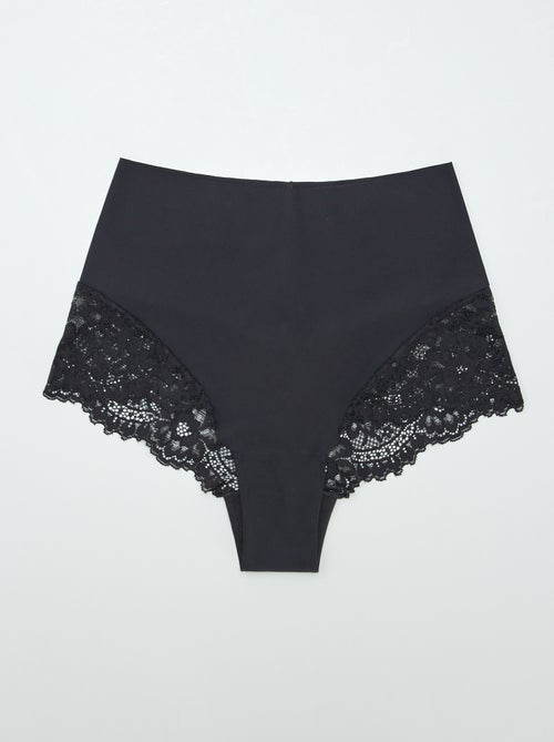 Setje van 2 slips met hoge taille - Kiabi