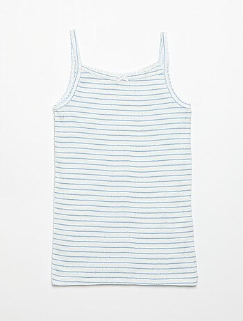 Setje van 3 singlets met fijn ajourmotiefje