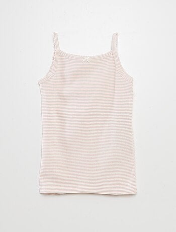 Setje van 3 singlets met fijn ajourmotiefje