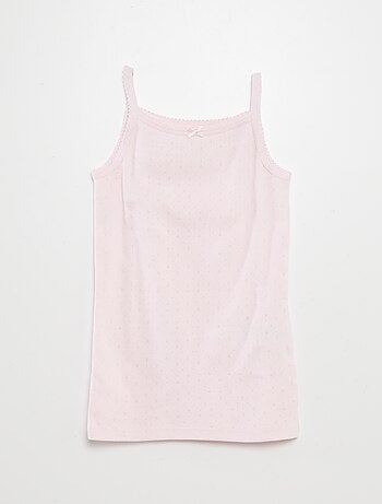 Setje van 3 singlets met fijn ajourmotiefje