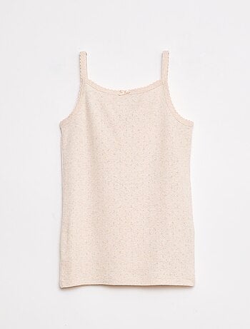 Setje van 3 singlets met fijn ajourmotiefje