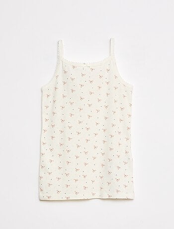 Setje van 3 singlets met fijn ajourmotiefje