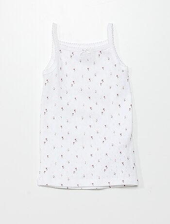 Setje van 3 singlets met fijn ajourmotiefje