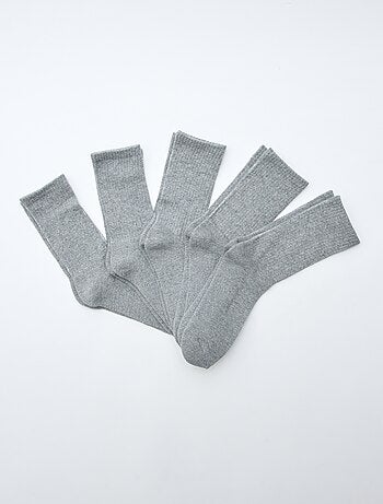 Setje van 5 paar hoge sokken van tricot