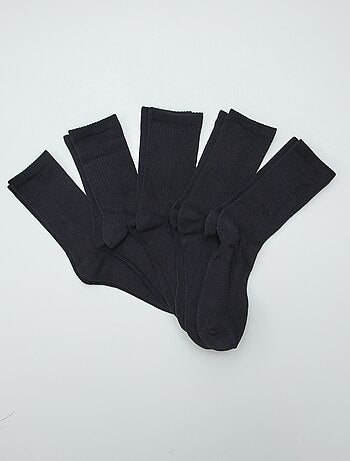 Setje van 5 paar hoge sokken van tricot
