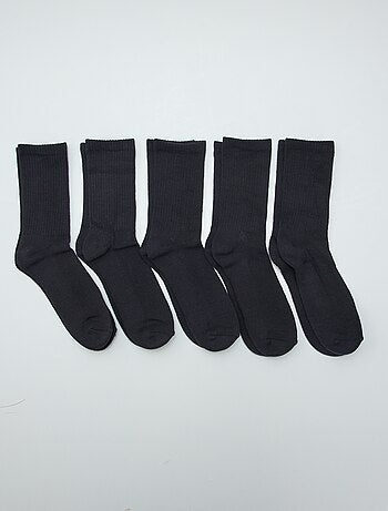 Setje van 5 paar hoge sokken van tricot