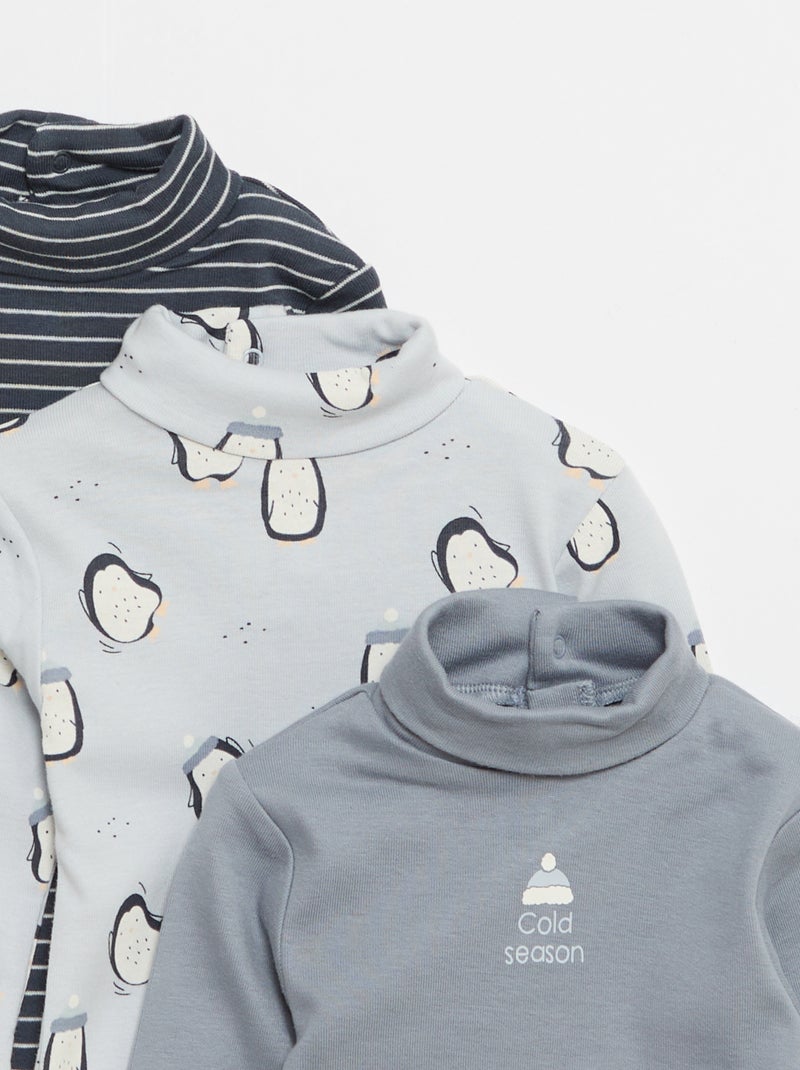 Setje van 6 duurzame rompertjes Blauw - Kiabi