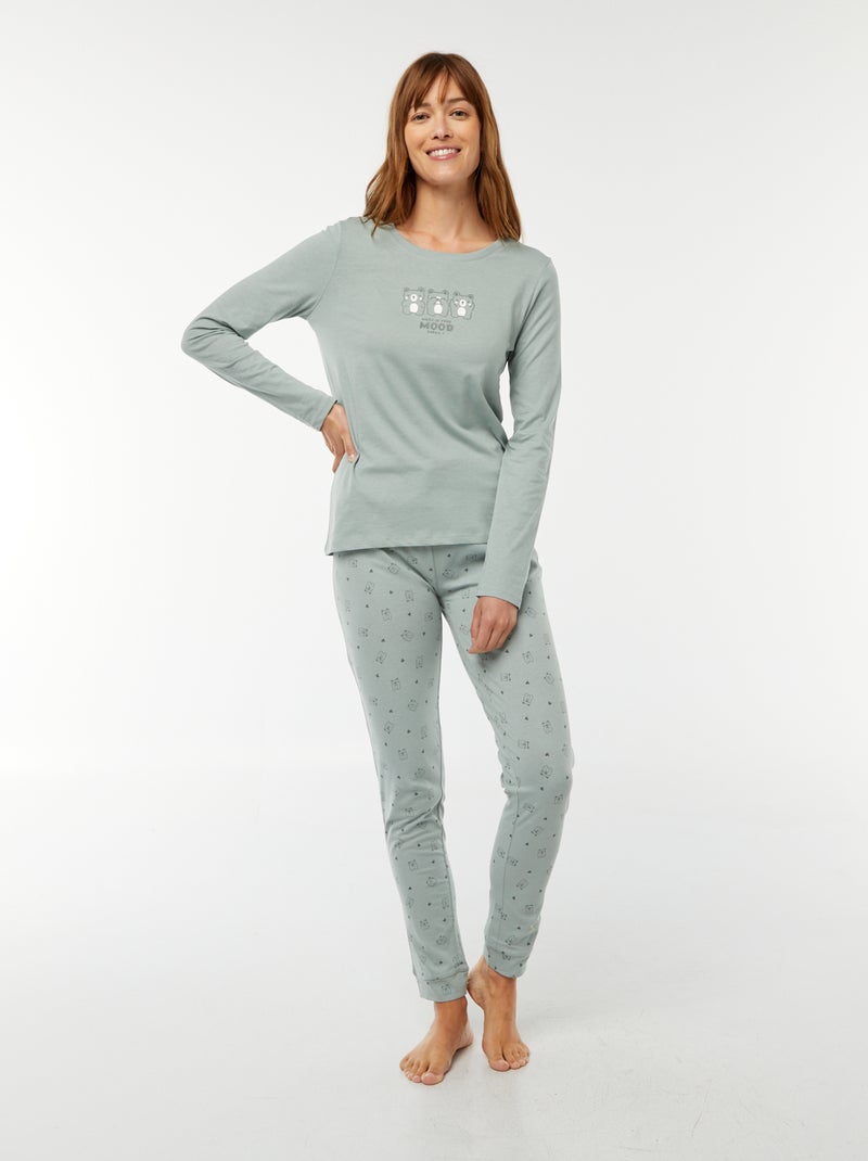 Setje van jerseystof - 2-delig Blauw - Kiabi