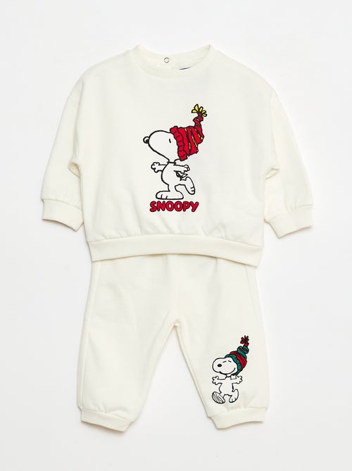 Setje van joggingstof - Sweater + broek 'Snoopy' - 2-delig - Kiabi