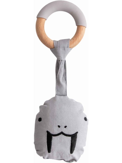 Sevira kids | anneau de dentition bébé bois et silicone jouet d'éveil - Kiabi