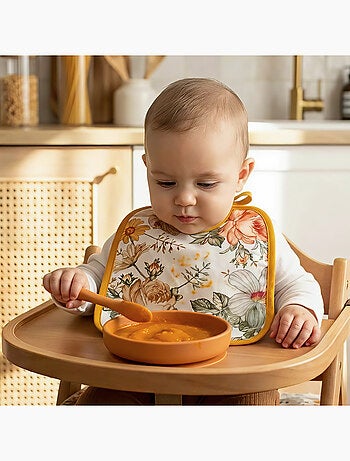 Sevira kids | bavoir à nouer en coton et bambou néo vintage