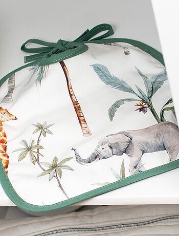 Sevira kids | bavoir à nouer en coton et bambou safari