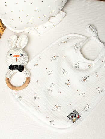 Sevira kids | bavoir à nouer en gaze de coton melody