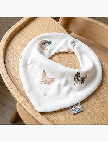 Sevira kids | bavoir bandana en coton gallina